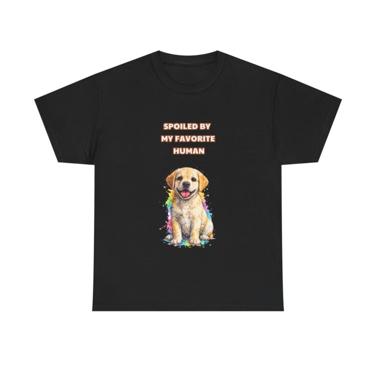 Labrador Retriever T-Shirt – SPOILED BY MY FAVORITE HUMAN – Funny Custom Graphic Tee, Perfect Gift, Birthday Gift, Christmas Gift