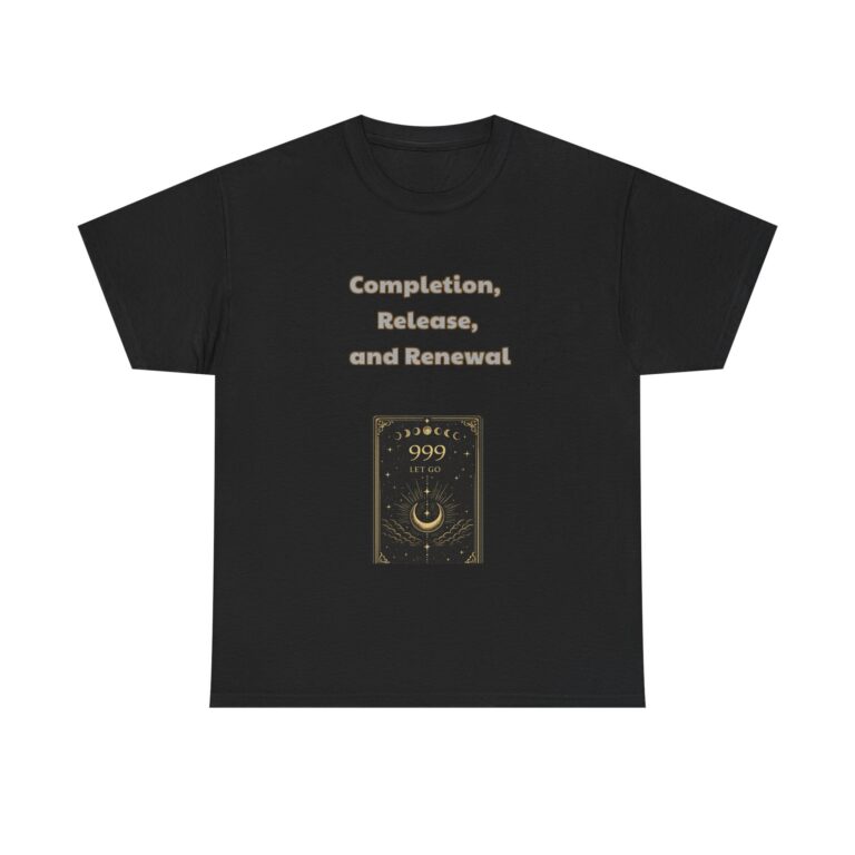 999 – Release T-Shirt – Completion, Release, and Renewal – Inspirational Minimal Custom Graphic Tee, Perfect Gift, Birthday Gift, Christmas Gift