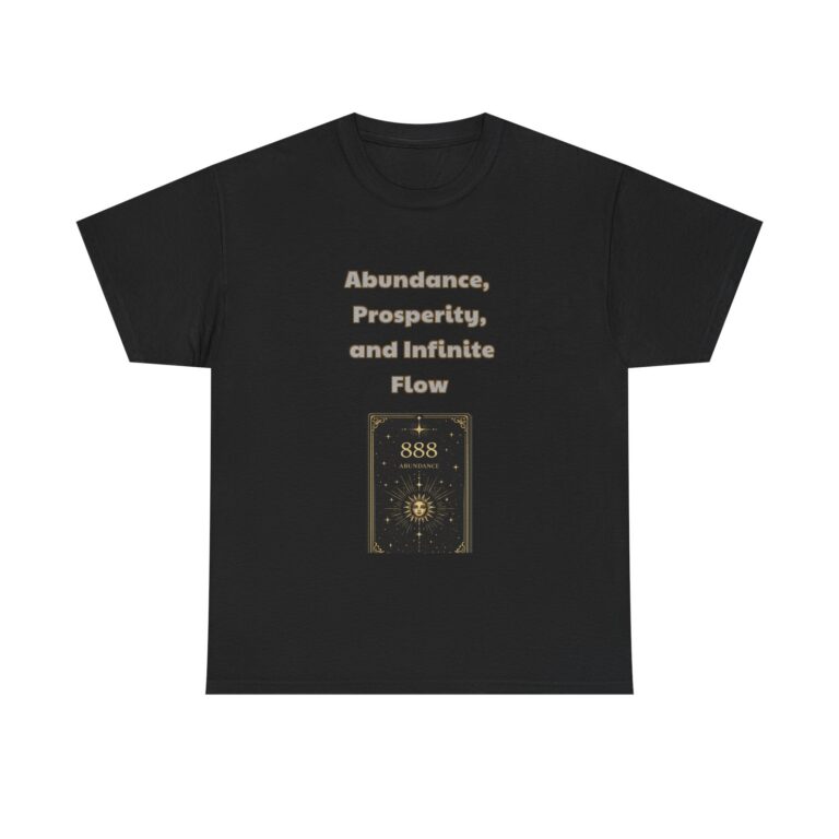 888 – Abundance T-Shirt – Abundance, Prosperity, and Infinite Flow – Inspirational Custom Graphic Tee, Perfect Gift, Birthday Gift, Christmas Gift