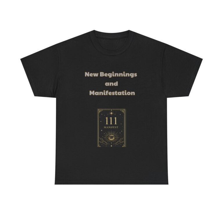 111 – Intuition T-Shirt – New Beginnings and Manifestation – Spiritual Minimalist Custom Graphic Tee, Perfect Gift, Birthday Gift, Christmas Gift