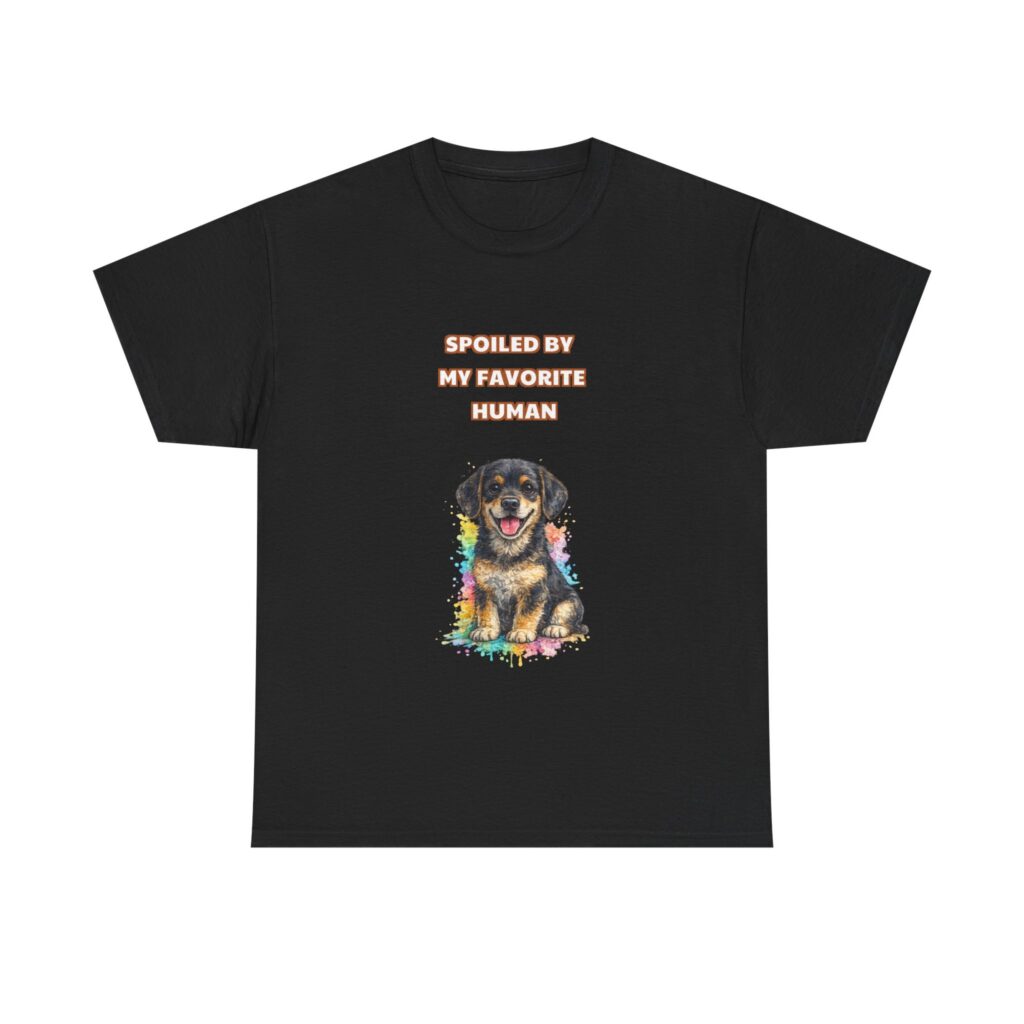 Rottweiler T-Shirt - SPOILED BY MY FAVORITE HUMAN - Funny Custom Graphic Tee, Perfect Gift, Birthday Gift, Christmas Gift