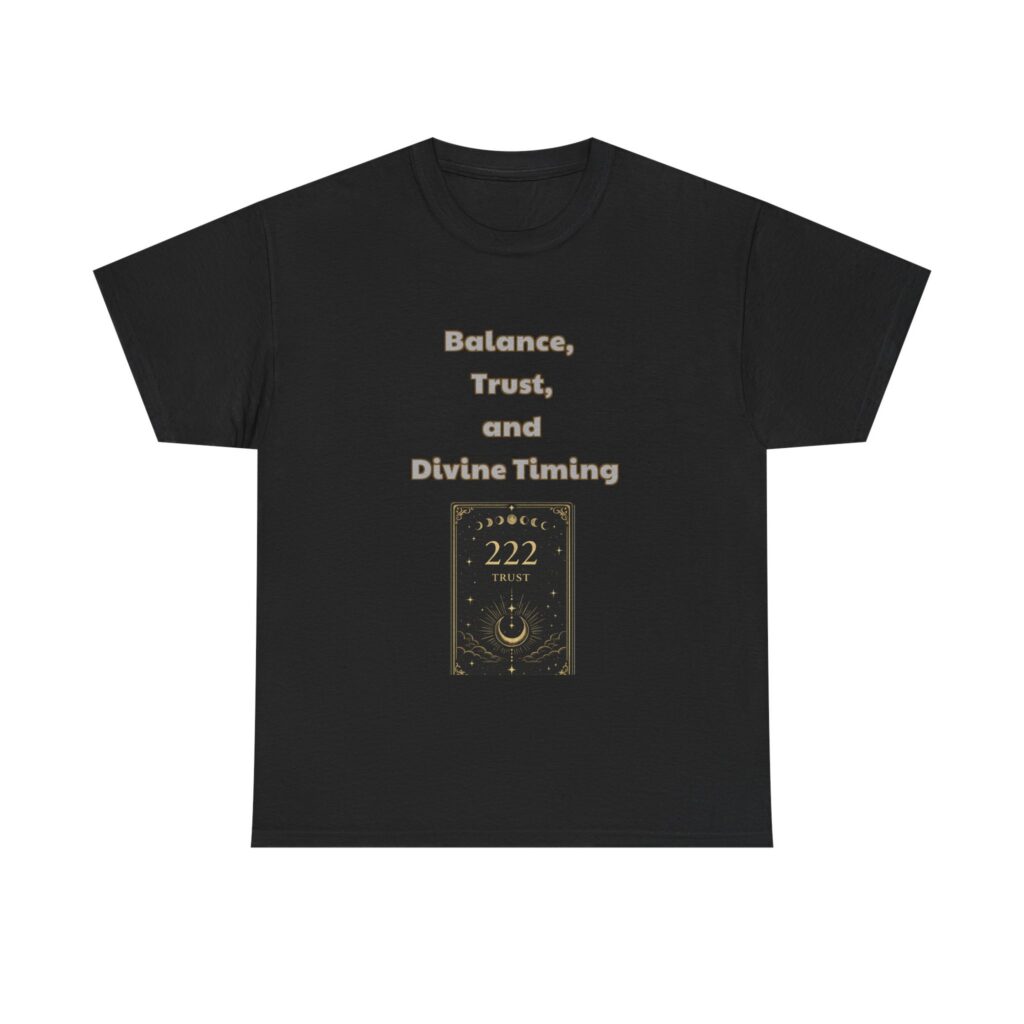 222 - Alignment T-Shirt - Balance, Trust, and Divine Timing - Spiritual Classic Custom Graphic Tee, Perfect Gift, Birthday Gift, Christmas Gift