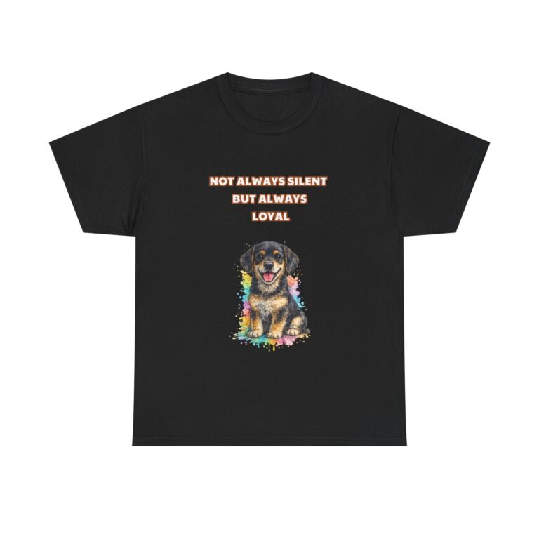 Rottweiler T-Shirt – NOT ALWAYS SILENT BUT ALWAYS LOYAL – Classic Custom Graphic Tee, Perfect Gift, Birthday Gift, Christmas Gift